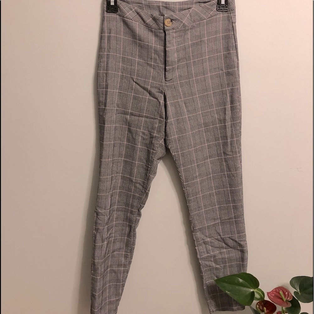 ☕️Light Academia Plaid High Waisted Slacks☕️
